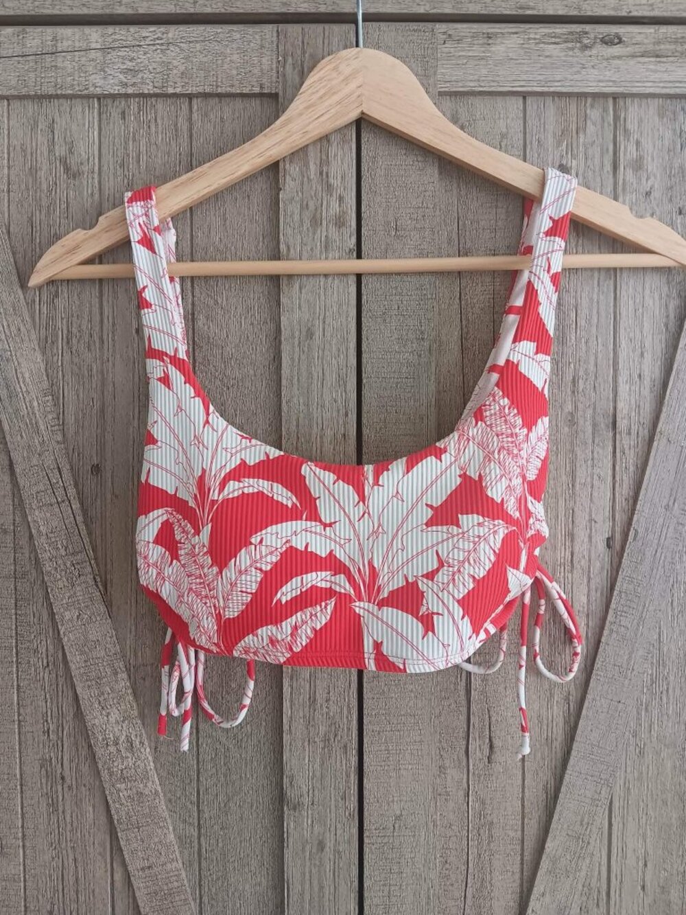 Body Glove Tropical Palm Red Bikini Top